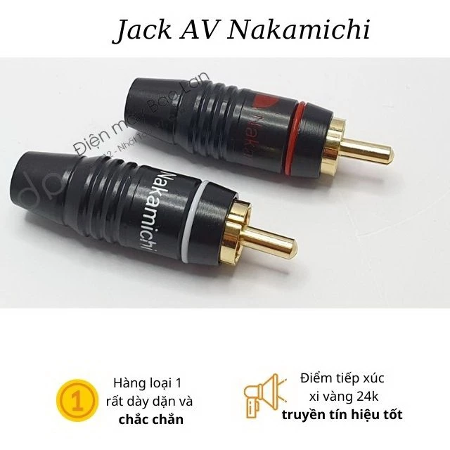 Jack Av Nakamichi , Hàng Loại 1 , Rất Dày Dăn , Màu Đen , Giá SL 2 Chiếc