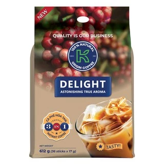 [Chính Hãng] Túi cà phê hòa tan K Coffee Delight 3in1 612g