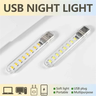 1 Đèn LED USB Mini 8 Bóng Siêu Sáng Dùng Đọc Sách/Sạc Dự Phòng/Laptop