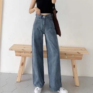 (Có Sẵn) Quần jeans xuông dáng rộng, quần xuông ông đứng, Quần bò xuông basic lên dáng siêu đẹp.