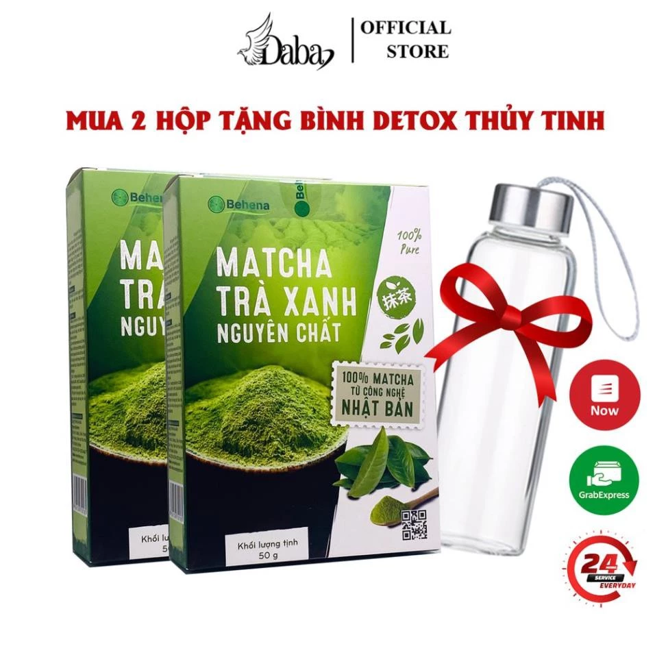 [MUA 1 TẶNG 1] Bột Matcha trà xanh, thanh lọc cơ thể, hỗ trợ kháng mỡ thừa, làm đẹp da (Hộp 50gram)