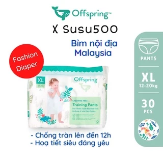 [HCM] Tã/bỉm dán/quần Offspring nội địa Malay thấm xuyên đêm size M42/L36/XL30/XXL24