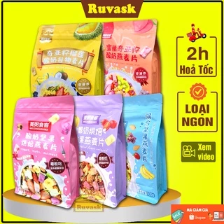 Ngũ Cốc Giảm Cân  Ăn Kiêng Sữa Chua Mix Hoa Quả MEIZHOUSHIKE- Ngũ Cốc Ăn Sáng Trái Cây Sấy Khô Oatmeal- Đồ Ăn Vặt RUVASK