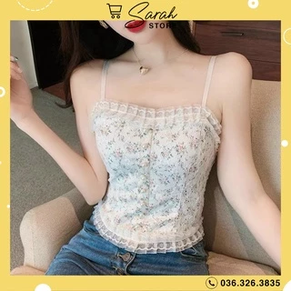 Áo Bra Ren 2 Dây Hoa Nhí Công Chúa Lolita Tiểu Thư Chun Lưng Co Dãn Siêu Xinh 1202