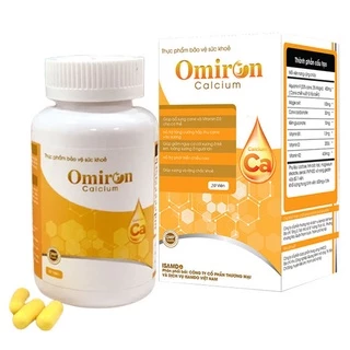 Omiron Calcium - Bổ sung Canxi, Vitamin D3, hỗ trợ phát triển chiều cao, giảm nguy cơ còi xương ở trẻ em, người lớn 20V