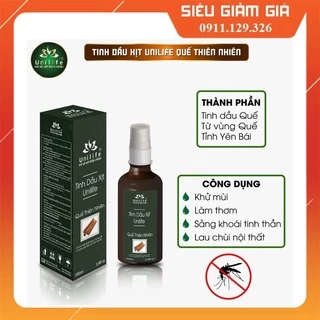 [Chính Hãng] Tinh Dầu Xịt Phòng Unilife 100ml Hương Quế Khử Mùi Đuổi Muỗi Thơm Phòng An Toàn