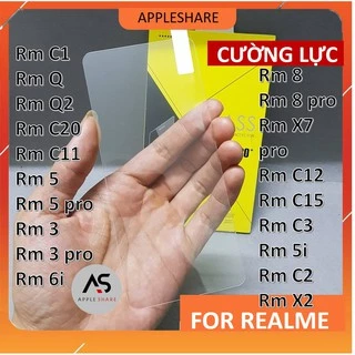 Kính cường lực Realme 8/8 pro/5/5 pro/3/3 pro/C11/C12/C15/C20/C1/Q/Q2/6i/X7 pro/C3/5i/C2/X2/C3i trong suốt