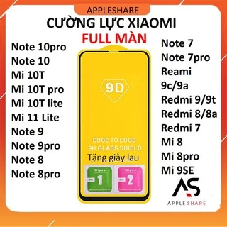 Kính cường lực Xiaomi FULL Màn hình Redmi 13C 12C 10c Note 10/Note 9/Note 8/Note7/Pro/Mi 11 lite/10T/9T/9C/9A/9s/8A/9 SE