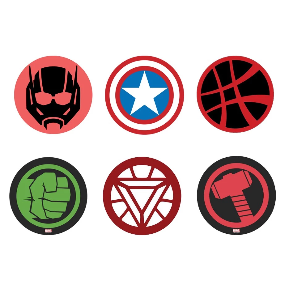 Sticker decal hình dán logo AVENGERS, logo Iron Man, logo Thor, Logo Shield, Logo Captain America