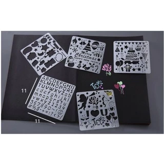 Thước vẽ họa tiết dùng trang trí sổ tay, sổ dán ảnh, scrapbook