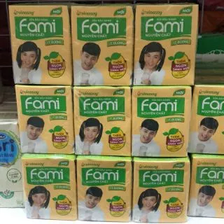 Sữa fami nguyên chất ít đường lốc 6 hộp×200 ml