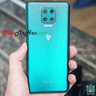 Skin Dán Mặt Sau Lưng Vân 3D Vsmart Aris - Carbon, Hình hộp, Nhám, Vân Da