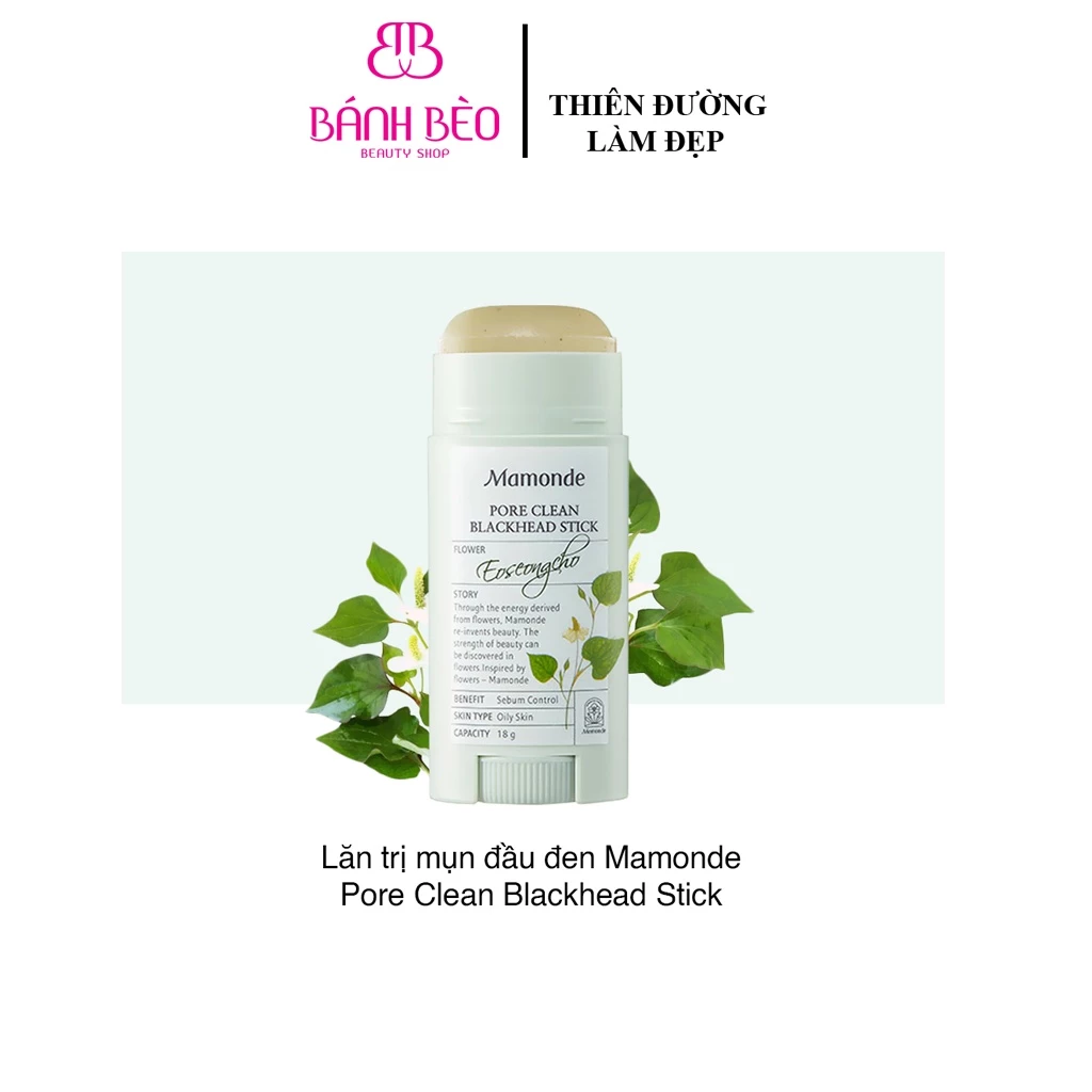 Thanh Lăn Xóa Mụn Đầu Đen Mamonde Pore Clean Blackhead Stick 18g