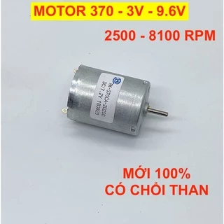 Motor 370 mã RK-370 3V - 9.6V tốc độ chậm 2500 - 8100 RPM mô men xoắn lớn có chổi than mới 100% - LK0397 motor máy xăm