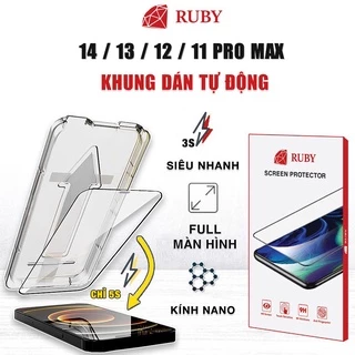 Kính cường lực Iphone 13 Pro Max / 12 Mini / 11 Pro / Iphone Xs Max chính hãng Ruby - Dán màn hình Iphone 14 Pro Max