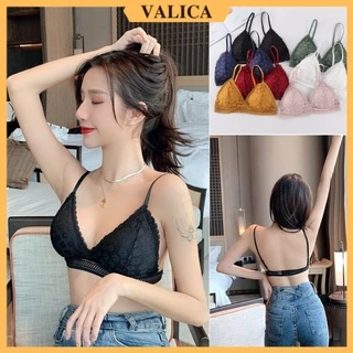 Áo bra ren sexy nữ 2 dây - Áo ngực nữ mút mỏng mặc thoải mái cài sau VALICA B7156