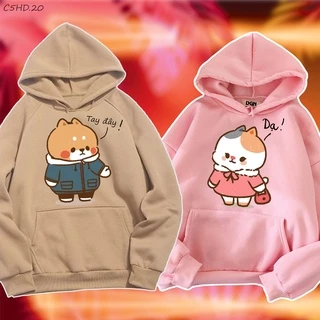 ÁO HOODIE CẶP HÌNH DỄ THƯƠNG, ÁO ĐÔI CUTE C5HD.20