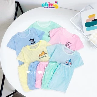 Bộ cotton giấy cho bé 1 2 3 4 5 tuổi CHIVU's KID đồ bộ bé trai bé gái thoáng mát dễ thương