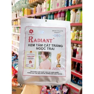 combo 2 kem và bột tắm cát trắng radiant 125g