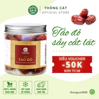 Táo đỏ sấy khô Đông y gia truyền Thông Cát- Chống lão hóa, ngừa vết thâm sạm, mờ nám