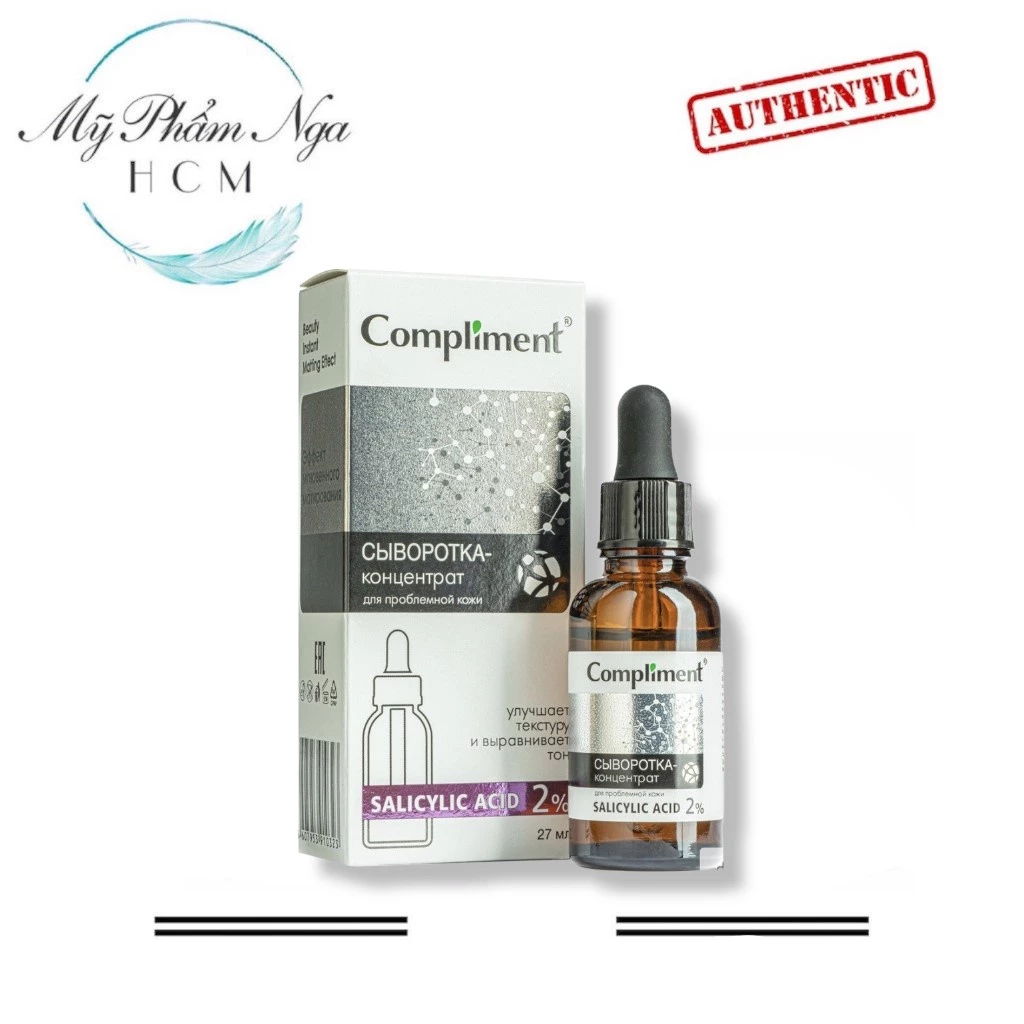 Serum Compliment 2% BHA làm sạch sâu, giảm mụn, se lỗ chân lông, kiềm dầu