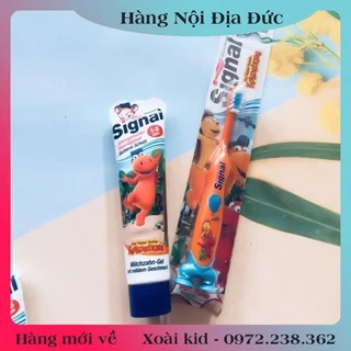 [auth] Kem đánh răng Signal Đức kem đánh răng trẻ em cho bé từ 0-6 tuổi và 6+ nuốt được - Đủ Bill [Hot]