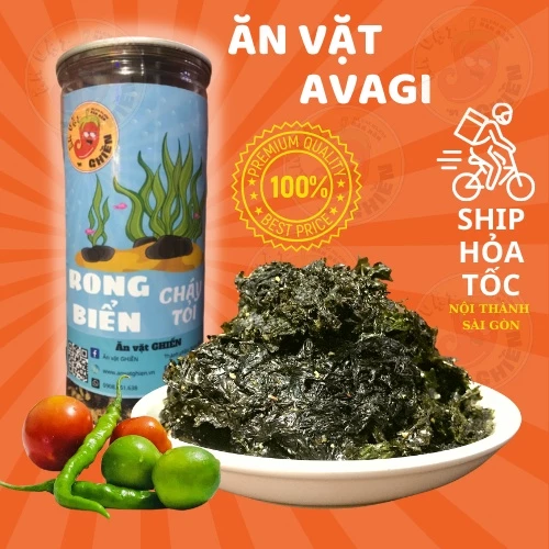 Rong biển cháy tỏi 150g đồ ăn vặt AVAGI vừa ngon vừa rẻ