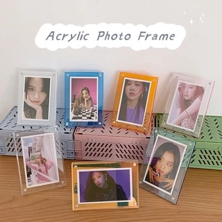 Khung ảnh/ thẻ Instax chất liệu acrylic trong suốt trang trí bàn