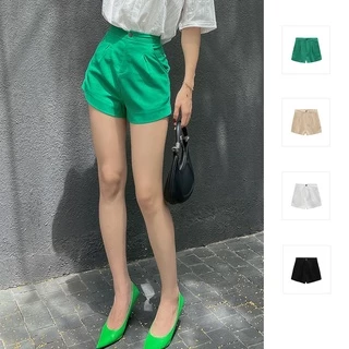 Quần Short Nữ Linen Basic, Chất Vải Linen Thoải Mái, WQS000026, SOMEHOW