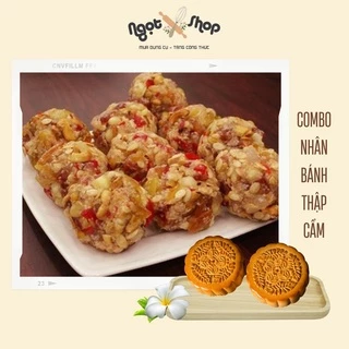 Set làm bánh trung thu đủ nguyên liệu đủ vị chay, healthy nhân thập cẩm 10chiếc 150g (có hướng dẫn)