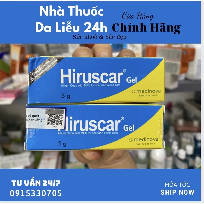 Hiruscar Gel Cải Thiện Sẹo Vừa, Sẹo Lõm, Sẹo Thâm 5g