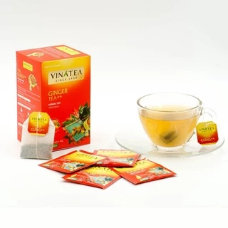 Trà gừng Vinatea dạng túi lọc hộp 40g thuộc dòng trà thảo mộc