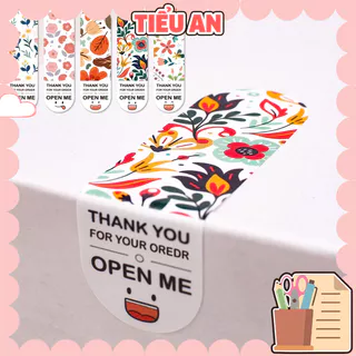 Set Nhãn dán (100 tem) Sticker Cao Cấp (2x7 cm) Để Trang Trí/ Quà Tặng/ Gói Hàng/Đóng Gói Hàng Tem Cám ơn