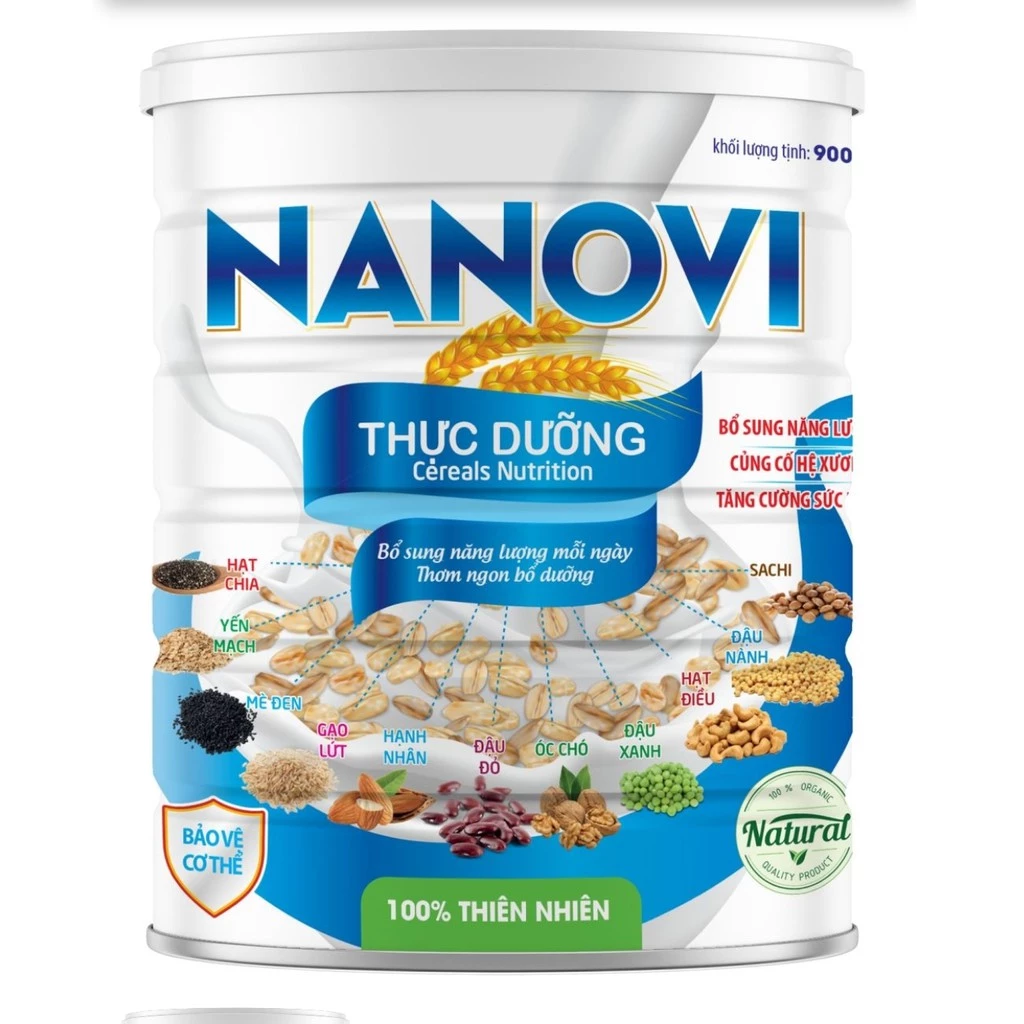 Bột ngũ cốc NANOVI 100% thiên nhiên phù hợp cho người ăn chay, tiểu đường.