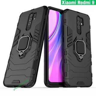 Ốp lưng Redmi 9 / Redmi 10 / Redmi 12 chống sốc Iron man Iring cao cấp giá đỡ xem phim ( mẫu mới )