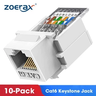 Set 10 Đầu Nối Dây Cáp Mạng Cat6 RJ45 Chuyên Dụng