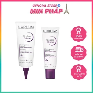 Kem Dưỡng Phục Hồi Da Bioderma Tím Cicabio Creme 40ml, 100ml Từ Min Pháp