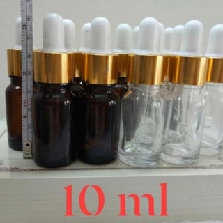 Lọ chiết serum 10ml nắp bóp màu trong và nâu