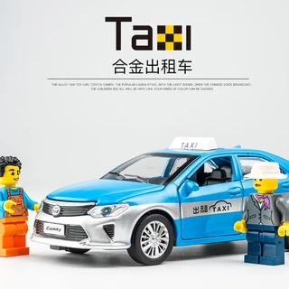 Mô Hình Xe Taxi Bằng Hợp Kim Tỉ Lệ 1:32 Có Đèn Và Âm Thanh