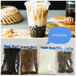 Set pha trà sữa trân châu đường đen ngon loại 1