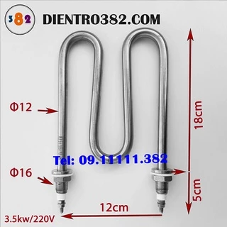 Thanh nhiệt đun nước chữ M, điện trở đun nước chữ M chất liệu inox 304 điện áp 220V