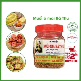 Muối ô mai Bà Thu chính hiệu ( 1 hộp ) chấm hoa quả Xí muội chua ngọt 00005