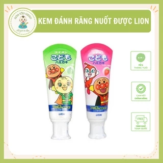 Kem Đánh Răng nuốt được Lion cho bé (nội địa Nhật)