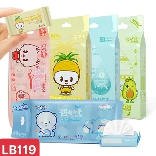 Set 8 Khăn ướt mini, Giấy ướt mini bỏ túi du lịch tiện lợi 1 gói to gồm 8 gói nhỏ