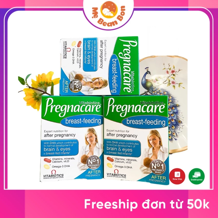 VITAMIN TỔNG HỢP CHO MẸ SAU SINH PREGNACARE BREAST-FEEDING Anh 84v bổ sung các vitamin, khoáng chất