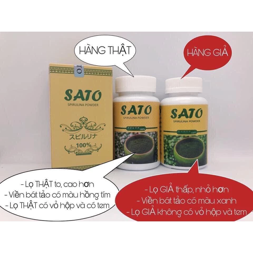 Tảo SATO dạng bột hũ 100g hàng chính hãng nhập khẩu