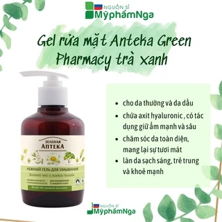 Gel rửa mặt Anteka Green Pharmacy trà xanh bạch quả cho da thường, da dầu nhờn 270ml