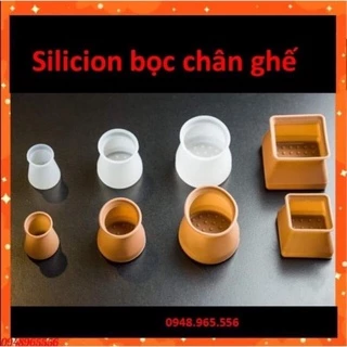 Set 4 Vỏ bọc chân bàn ghế chống trầy xước bằng Silicon dày