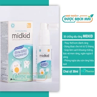 Xịt chống sâu răng midkid, giải pháp phòng ngừa sâu, sún, mủn răng ở trẻ nhỏ - Chai xịt 30ml