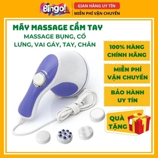 Máy massage cầm tay [Kho Hàng BT] Máy massage toàn thân Relax matxa bụng, lưng, cổ, tay, chân, vai - Đánh tan mỡ bụng